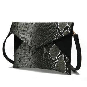 Custom Snake Print Women PU Leather Crossbody Bags