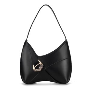 Classic PU Leather Underarm Bag Trendy Casual Handbag
