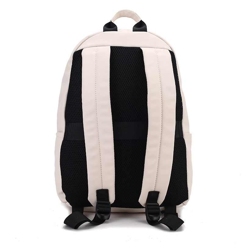 Fashion Plain White Casual Rucksack Waterproof Anti-scratch Soft Surface Daily Work Student Backpack