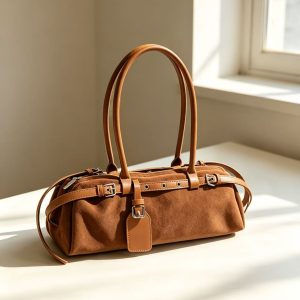 Retro Suede Shoulder Bag