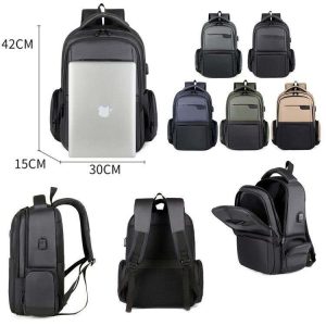 Wholesale Men Business Backpack Anti Theft Laptop Bag Waterproof Travel Backpack With External USB Interface