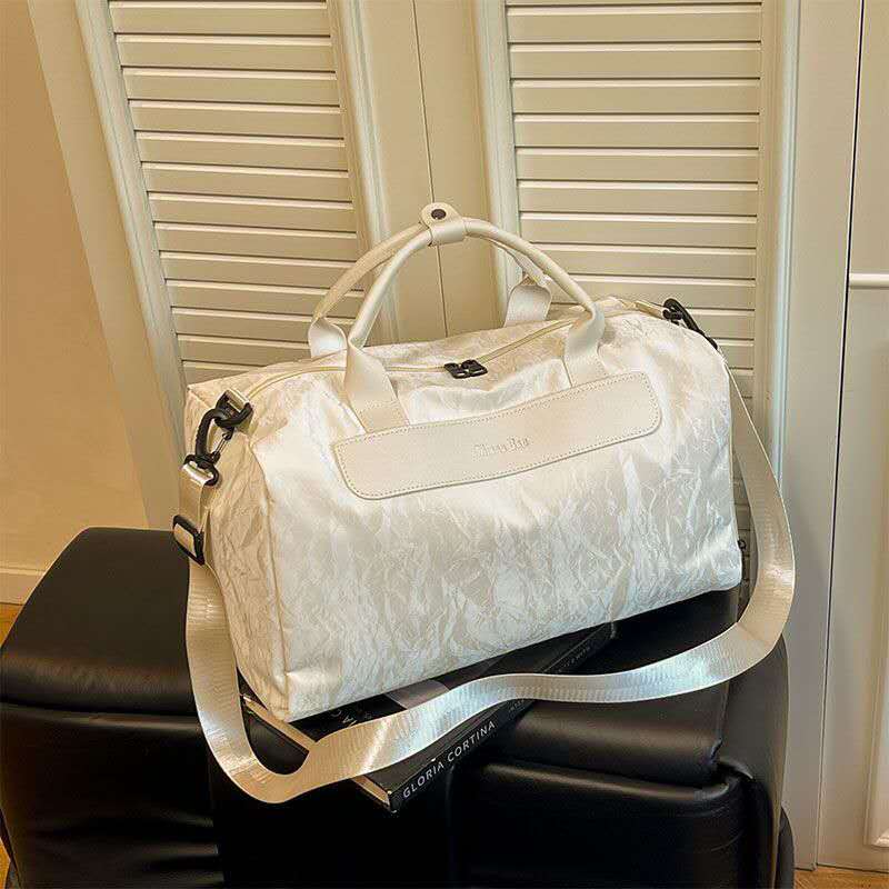 Women Waterproof Nylon Travel Duffel Bag Large Capacity Fitness Gym Handbag With Luggage Sleeve