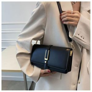 Vintage Flap PU Leather Shoulder Bag Ladies Daily Crossbody Handbag