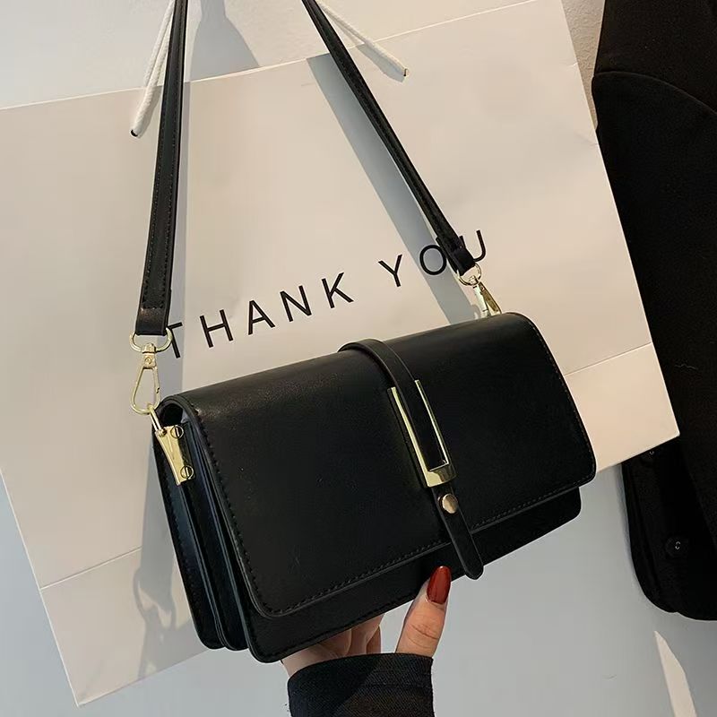 Vintage Flap PU Leather Shoulder Bag Ladies Daily Crossbody Handbag