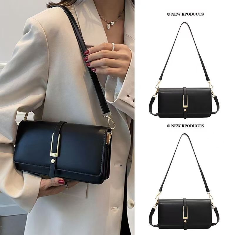 Vintage Flap PU Leather Shoulder Bag Ladies Daily Crossbody Handbag