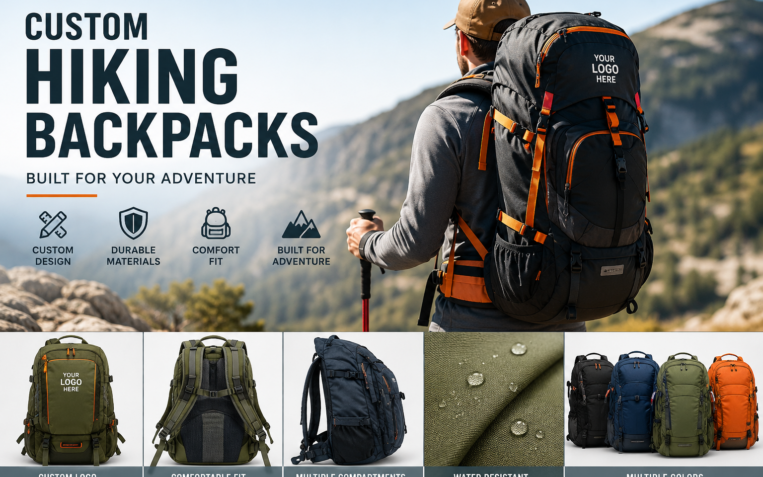 Custom Hiking Backpacks Xirun Leather